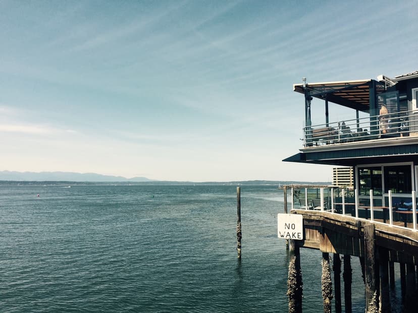 water view with restaurant