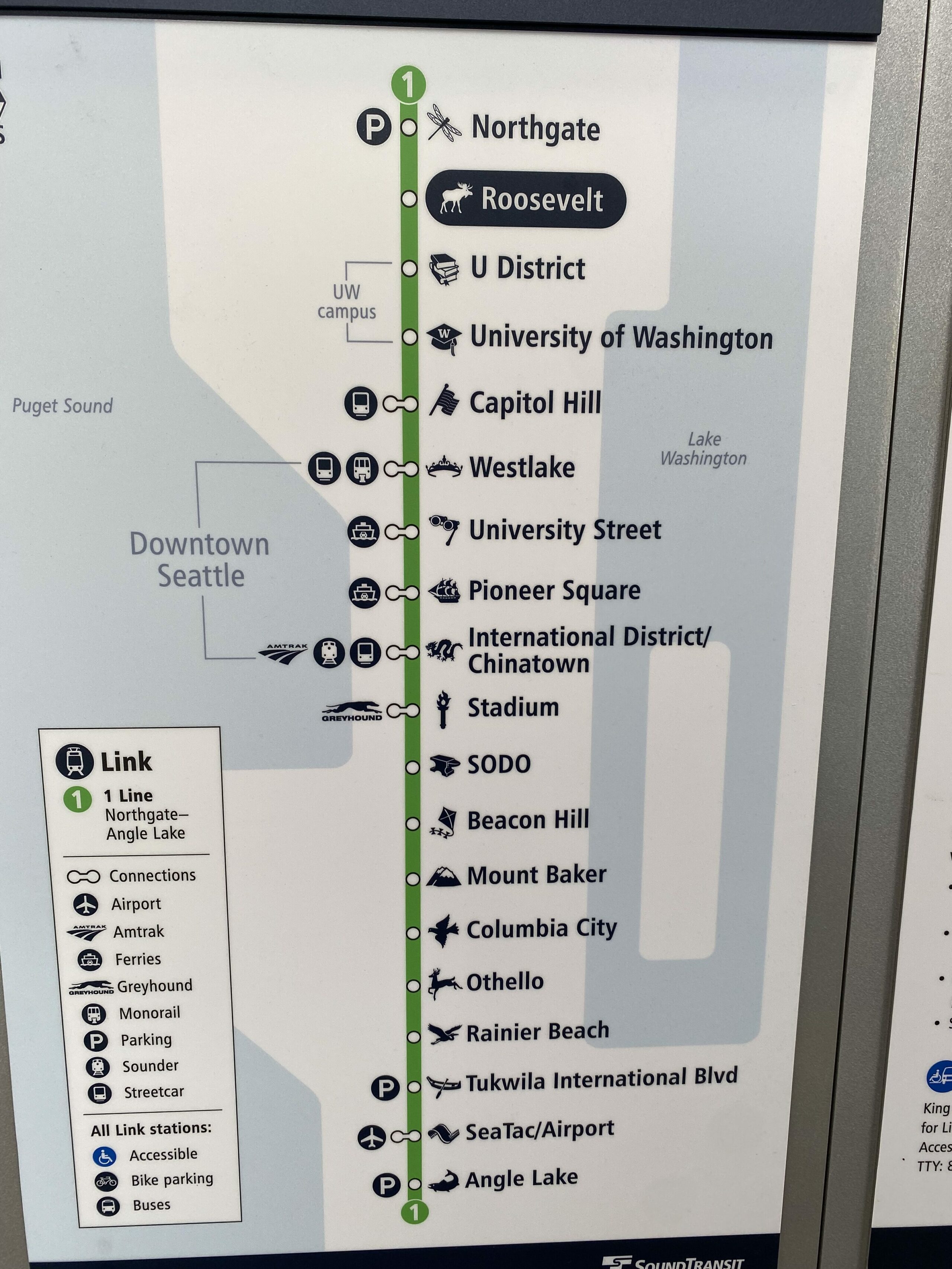 map of Seattle light rail