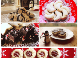 a collage of delicious christmas cookies